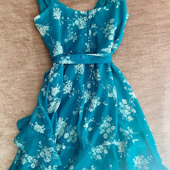 B. Darlin Fit and Flare Floral Mini Dress - Size Juniors - Picture 3 of 5
